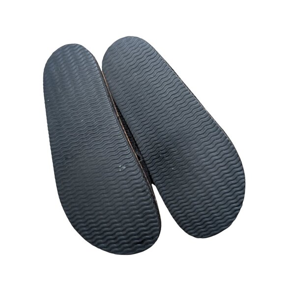 Free People Sidelines Footbed Sandals Black Snake Slides Size 7 (EU 37) - Picture 9 of 11